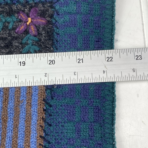 Vintage Express Tricot 100% wool patchwork vest XS - Picture 7 of 10